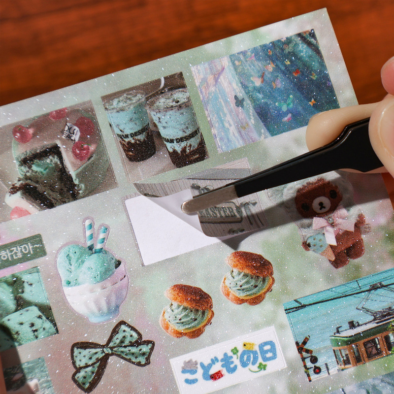 Embellishments For Scrapbooking - Buku Stiker Bertema Toko Kelontong Jepang