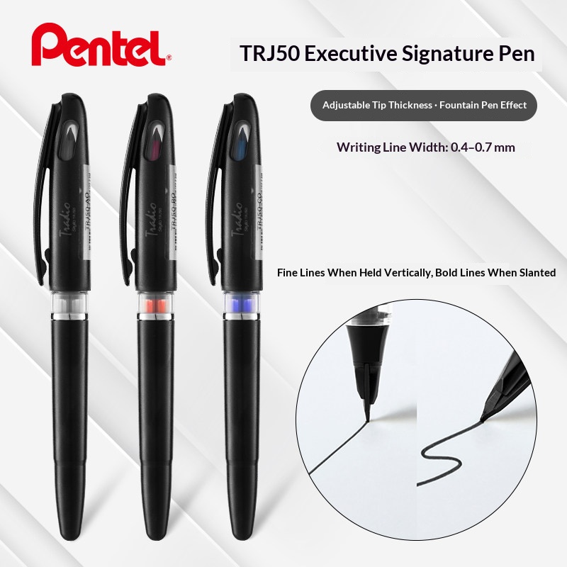 Pentel Pen Sign Pen - Pulpen Kuas Tanda Ujung Lembut Isi