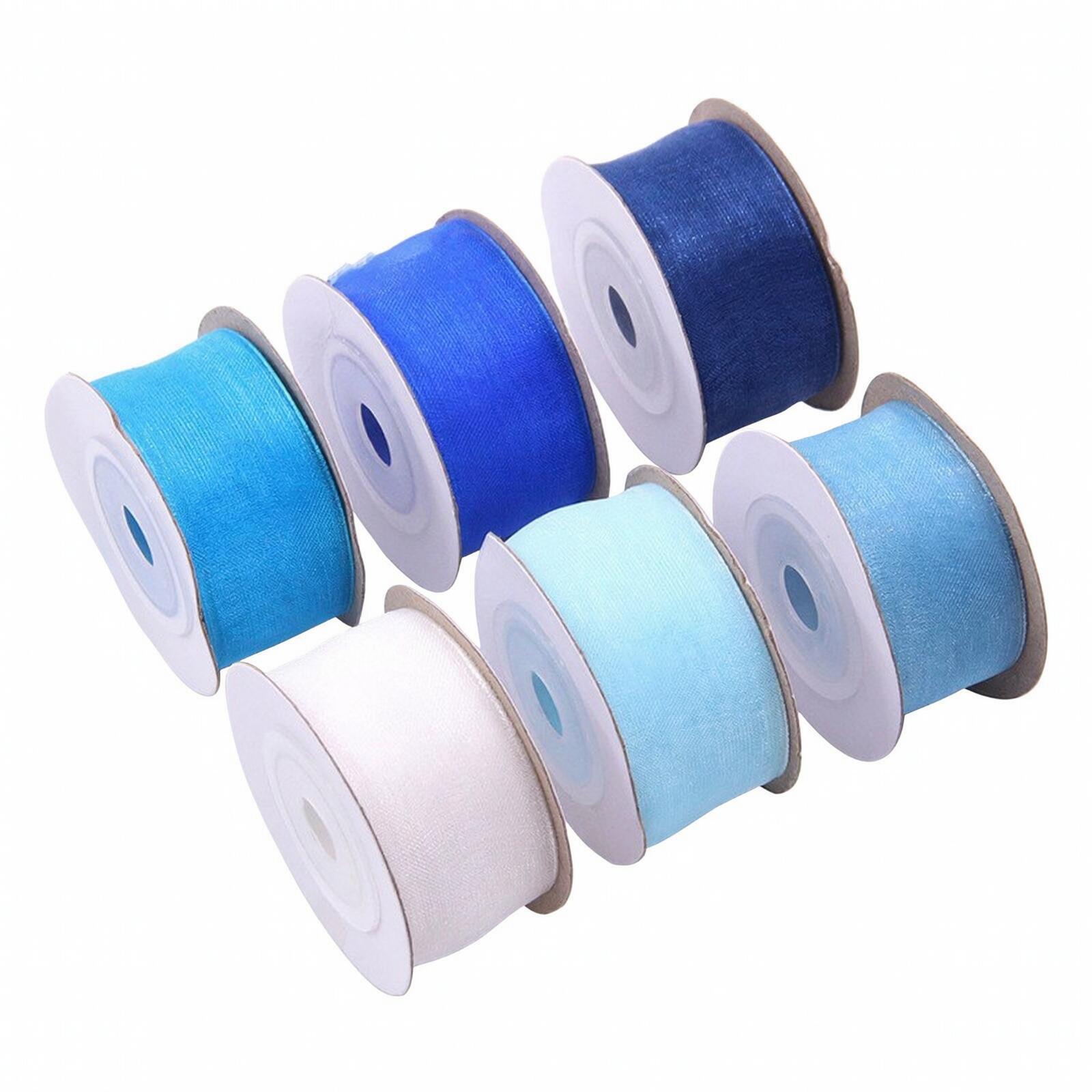 Organza Ribbon Spool - Gulungan Pita Dekoratif Transparan untuk Desain