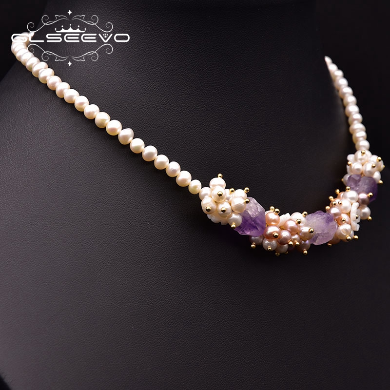 GLSEEVO Kalung Pendek Mutiara  - Pearl Trim Chain ulasan dan harga