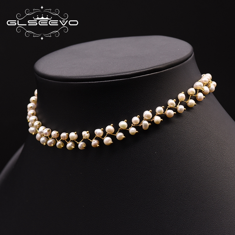 GLSEEVO Kalung Choker Mutiara  - Pearl Trim Chain ulasan dan harga
