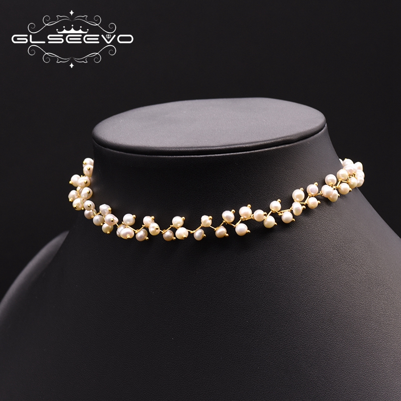 GLSEEVO Kalung Choker Mutiara  - Pearl Trim Chain ulasan dan harga