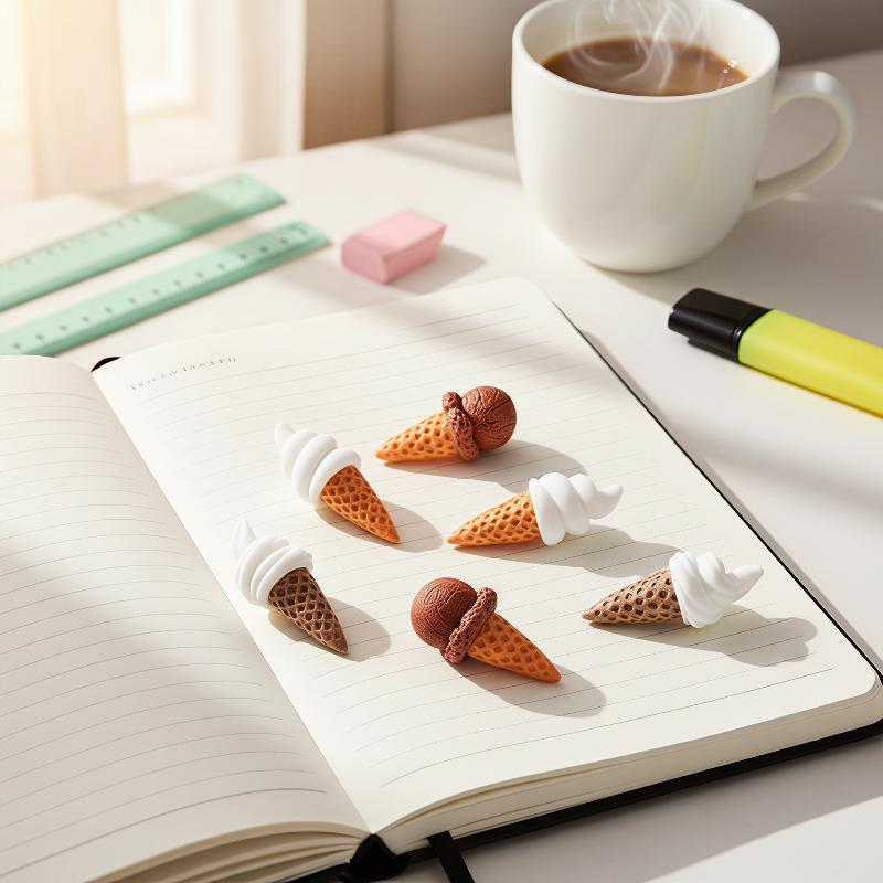 Hiasan Es Krim Resin Mini Kawa - Embellishments For Scrapbooking ulasan dan harga