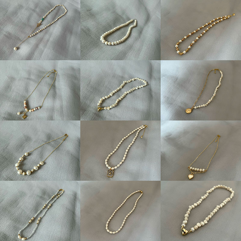 Kalung Barok Mutiara Air Tawar - Pearl Trim Chain ulasan dan harga