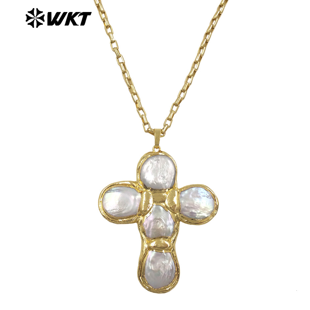 WT-JN349 Desain Terbaru Kalung - Pearl Trim Chain ulasan dan harga