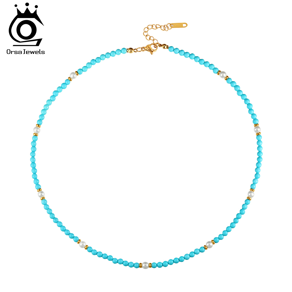 ORSA JEWELS Bohemian 18K Perhi - Pearl Trim Chain ulasan dan harga