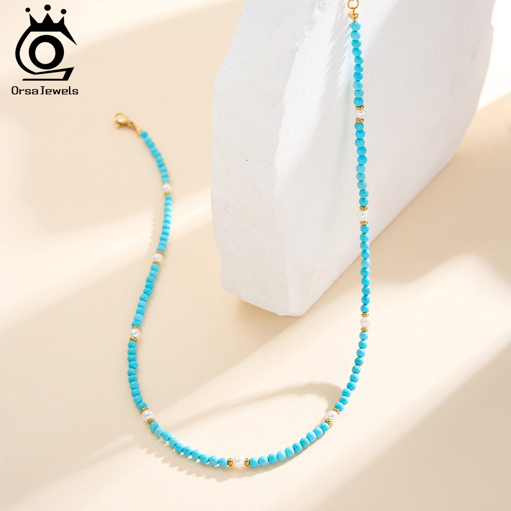 ORSA JEWELS Bohemian 18K Perhi - Pearl Trim Chain ulasan dan harga