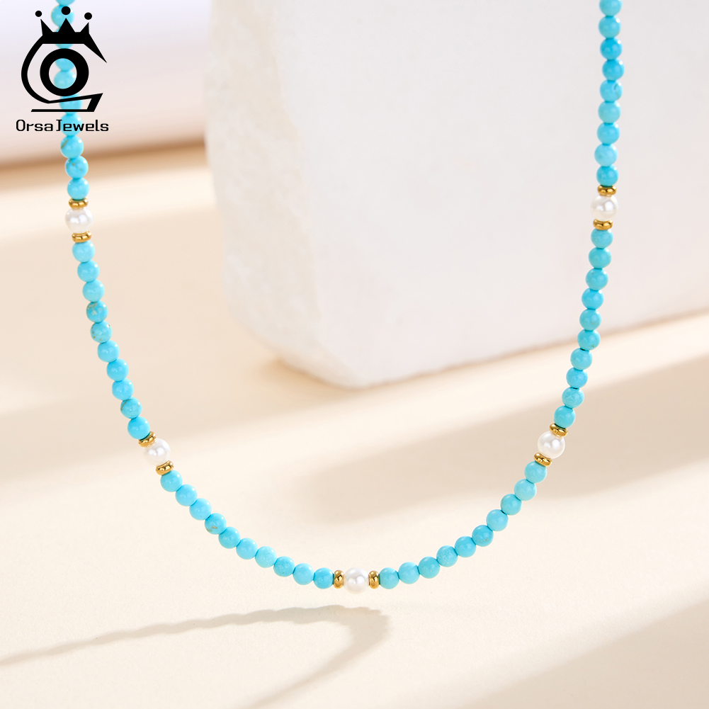 ORSA JEWELS Bohemian 18K Perhi - Pearl Trim Chain ulasan dan harga