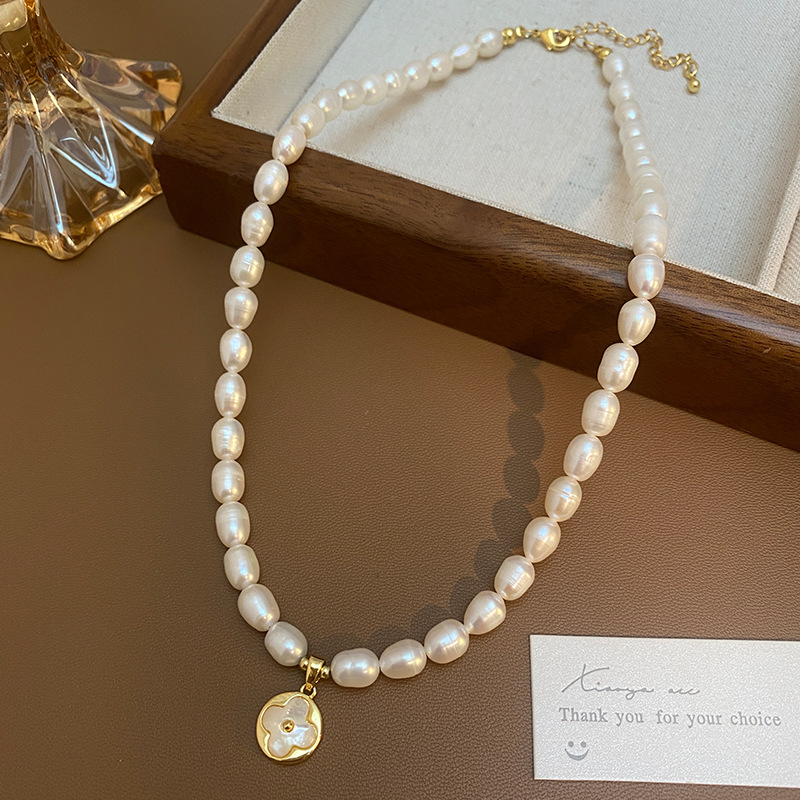 Kalung Liontin Wanita Mutiara  - Pearl Trim Chain ulasan dan harga