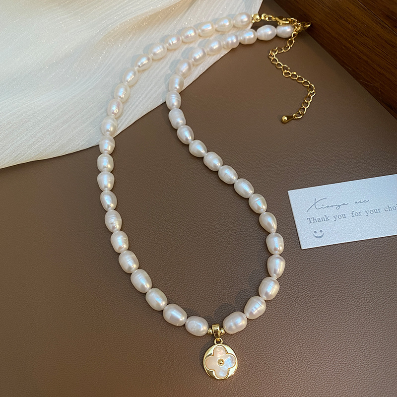 Kalung Liontin Wanita Mutiara  - Pearl Trim Chain ulasan dan harga
