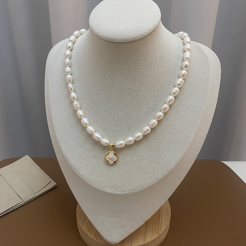 Kalung Liontin Wanita Mutiara  - Pearl Trim Chain ulasan dan harga