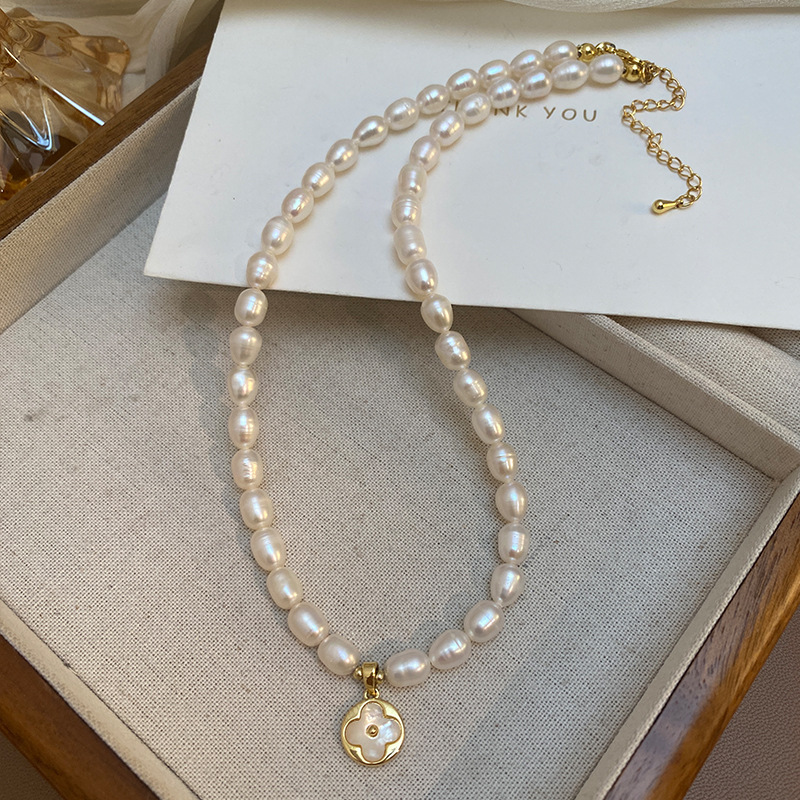 Kalung Liontin Wanita Mutiara  - Pearl Trim Chain ulasan dan harga